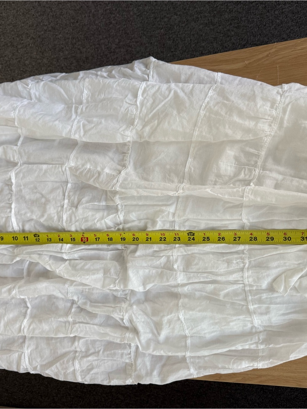 White Tiered Boho Peasant Skirt - Picture 2 of 6